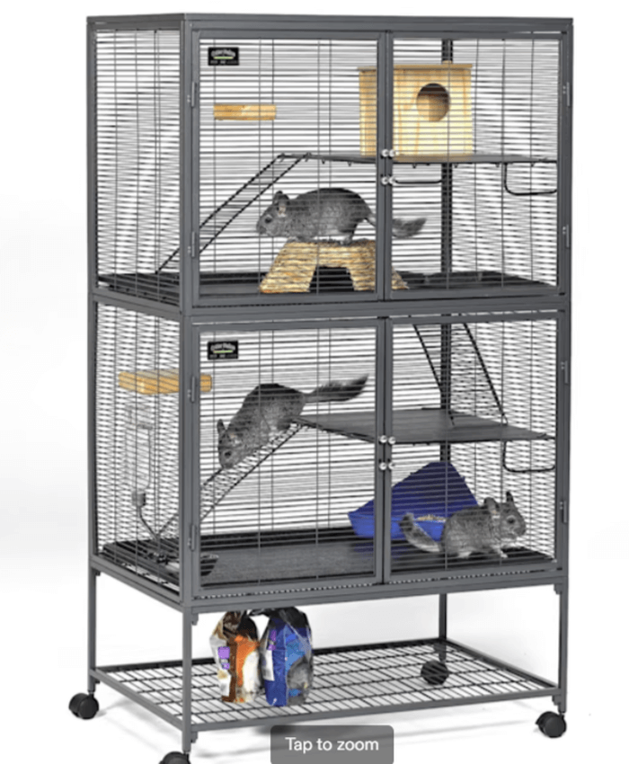Critter Nation Double Unit with Stand Small Animal Cage, 36